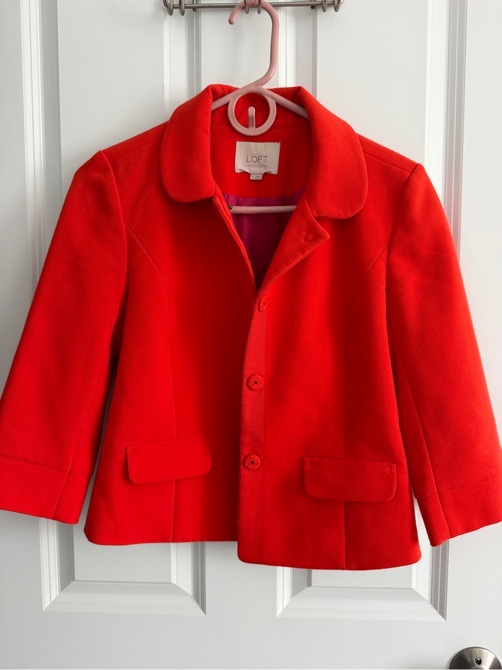 LOFT Womens’ Bright blazer with Rounded Collar
